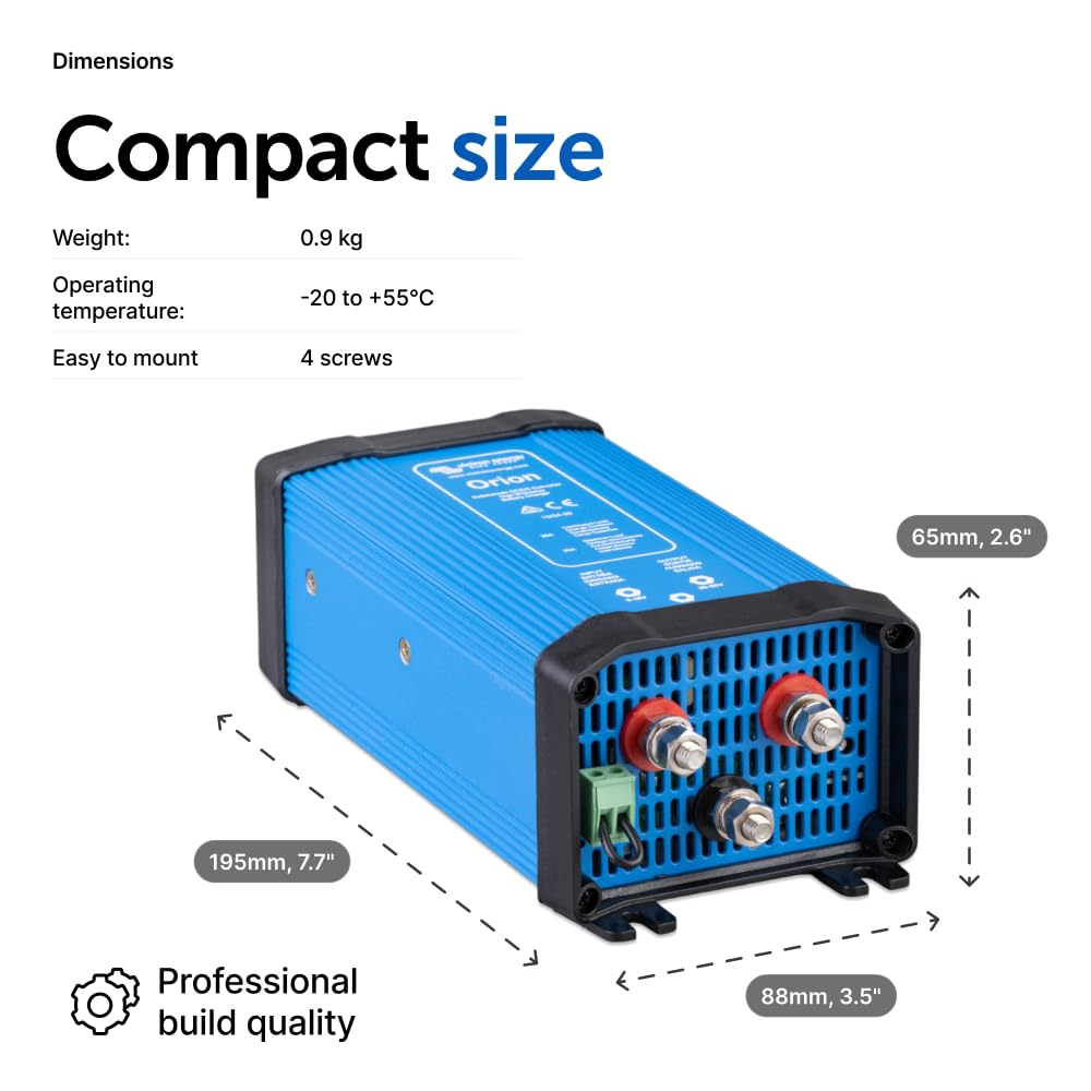 Victron Energy Orion 12/24-Volt 20 amp DC-DC Converter Non-Isolated, High Power