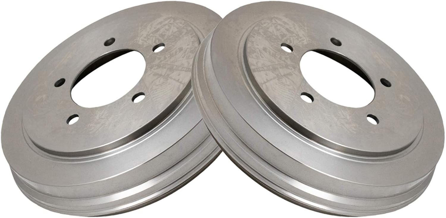 TRQ Brake Drum & Shoe Rear Set Kit Compatible with Chrysler Dodge Jeep
