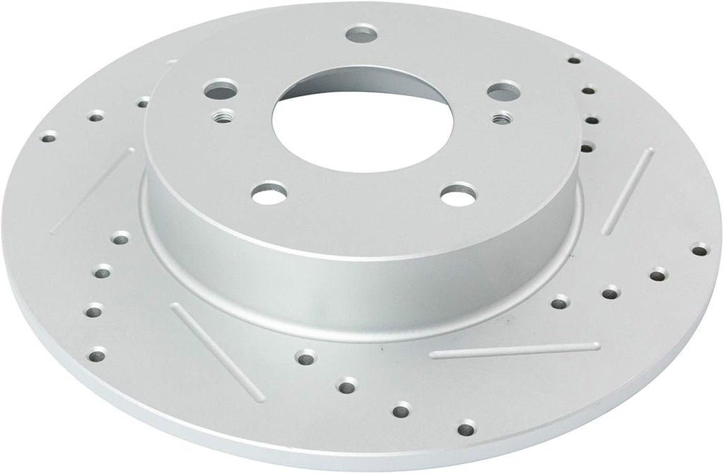 TRQ Performance Rear Brake Pad and Rotor Set Ceramic Solid Rotors Calipers Compatible with 2003 Nissan Maxima