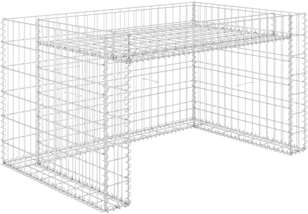 Lawn Mower Garage - Heavy Duty Steel Wire Weatherproof Outdoor Shed with Raised Bed Planter Protective Cover for Garden Tools Silver 43.3 x 31.5 x 23.6 Inch