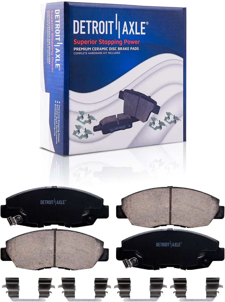 Detroit Axle - Brake Kit for 1999-2000 Honda Civic [Si Coupe] Disc Brake Rotors Ceramic Brakes Pads Front and Rear Replacement : 10.32' inch Front Rotor