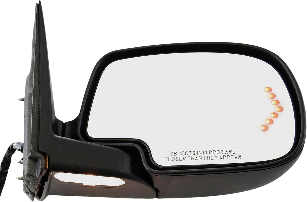 Kool Vue Right Power Heated Mirror for Chevrolet Silverado 1500 Tahoe GMC Yukon 2003-2006 Power Fold With Signal Light, Memory & Puddle Lamp; w/o Blind Spot Monitor & Auto-Dim Paintable Extended Cab