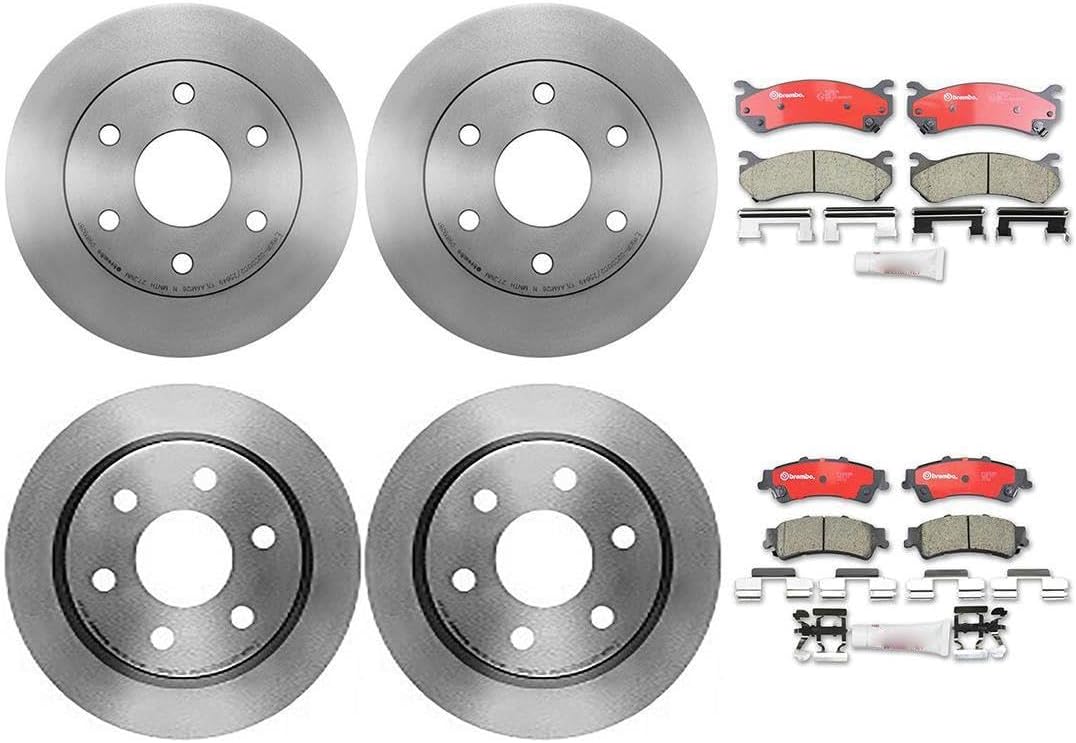 8Pcs Brakes Kit Front Rear Disc Brake Rotors Brakes Pads for Chevrolet Astro 2003-2005 for Chevy Astro 2003-2005 for Chevrolet Silverado 1500 1999-2006 for Chevy Silverado 1500 1999-2006
