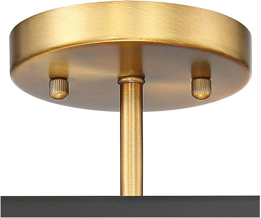 Possini Euro Design Beni Industrial Rustic Farmhouse Ceiling Light Semi Flush-Mount Fixture 20' Wide Antique Bronze Gold 6-Light Open Pentagon Frame for Bedroom Kitchen Living Room Hallway Dining