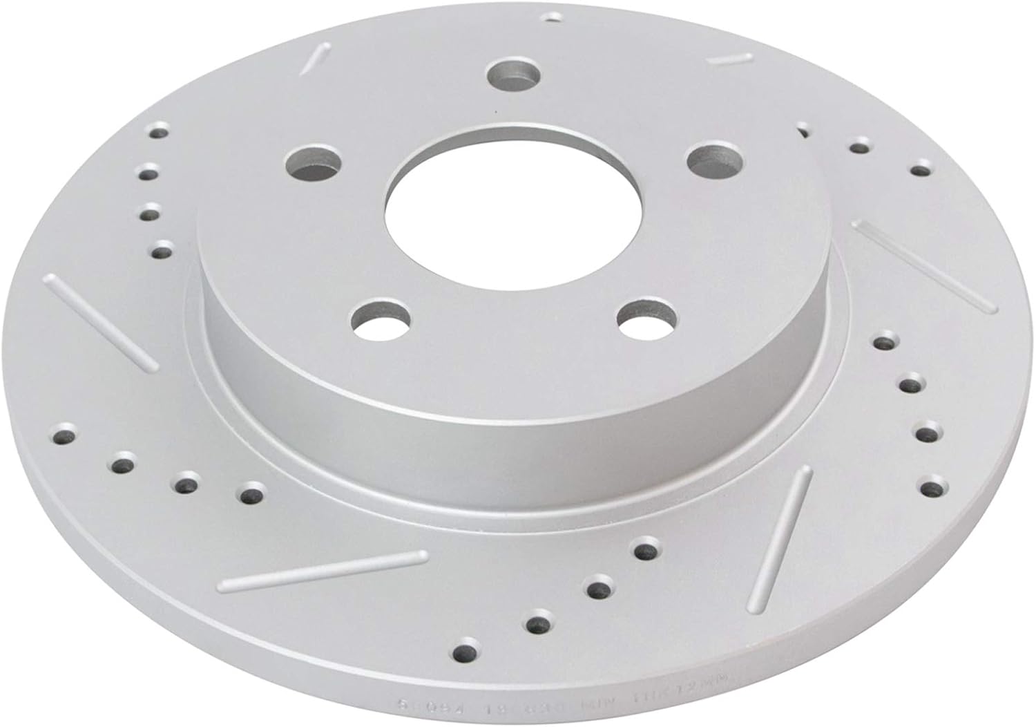 TRQ Performance Rear Brake Pad and Rotor Set Ceramic Coated Drilled Slotted Vented Rotors Calipers Compatible with 04-12 Chevrolet Malibu 05-07 Cobalt 05-10 Pontiac G6 07-09 Saturn Aura