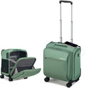 Hanke 16 Inch Underseat Carry On Luggage with Wheels Small Suitcase Softside Luggage Bags for Travel Lightweight Suitcases with Wheels Travel Luggage Personal Item for Men and Women(Forest Green)