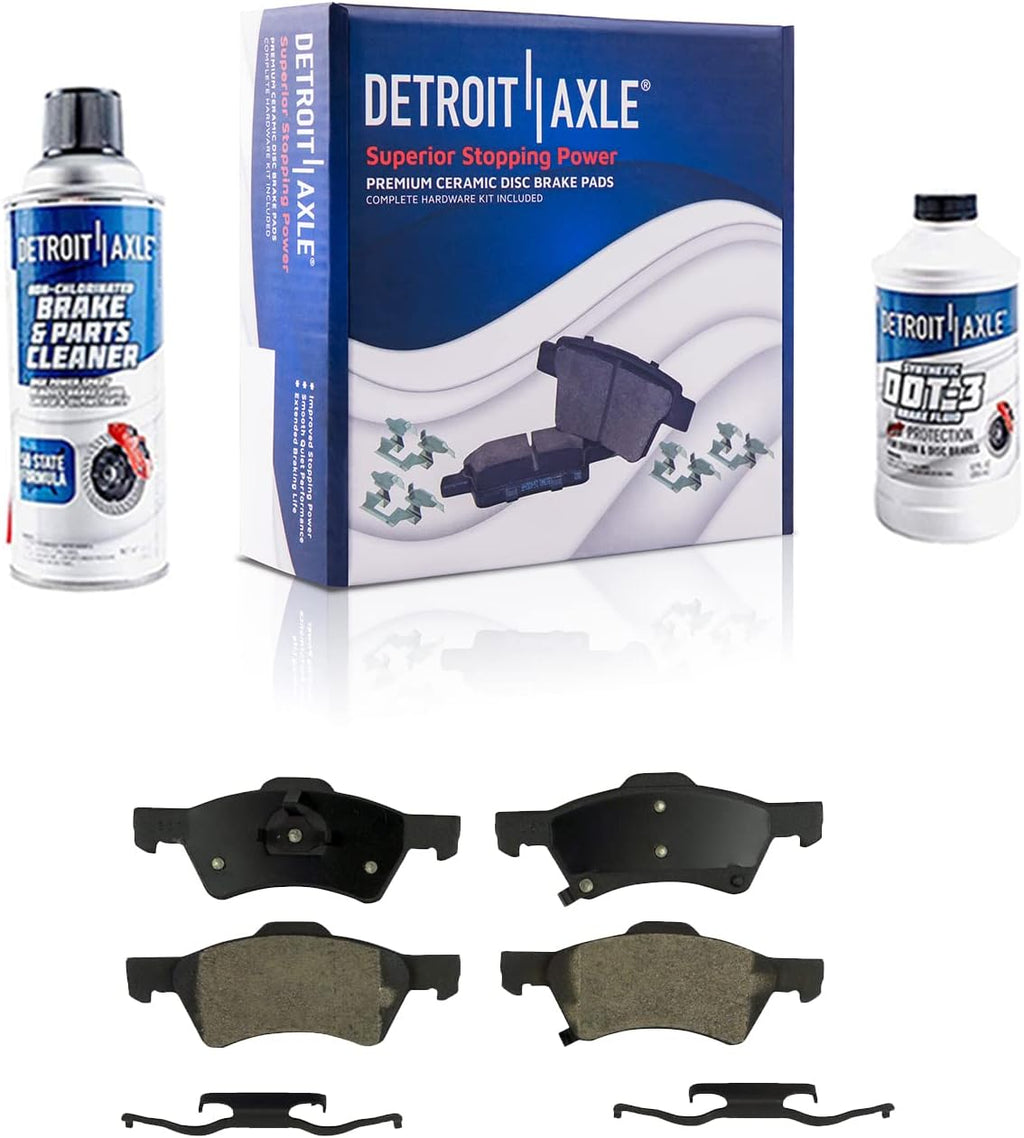 Detroit Axle - Front Brake Kit for 01-07 Dodge Grand Caravan Chrysler Town & Country, Disc Brake Rotors Ceramic Brake Pads Brake Calipers Replacement: 11.06 inch Rotor