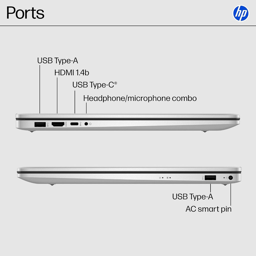 HP 17.3 inch Laptop, Touchscreen HD+ Display, Intel 12-Core Ultra 7 255U, 16 GB RAM, 1TB SSD, Intel Graphics, Windows 11 Pro, Backlit Keyboard, Natural Silver