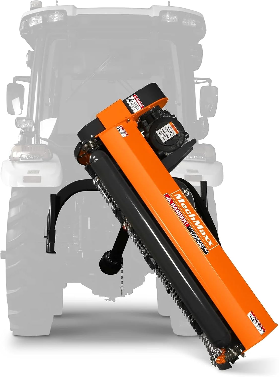MechMaxx 48' Inch PTO Drive 3 Point Hitch Offset Flail Ditch Bank Mower for 25-50HP CAT 1 Tractor, 69'' Offset Distance,60°/90° Rotation Angle, 20 Hammers, Model VAM48