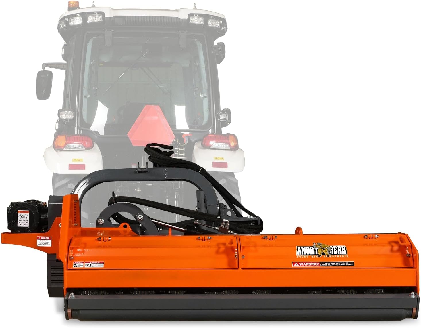 MechMaxx 78' Heavy Duty PTO Drive 3 Point Offset Ditch Bank Verge Flail Mower for 80-110HP CAT 2 Tractor, 122'' Offset Distance,55°/90° Rotation Angle, 18 Hammers, Model VBM78