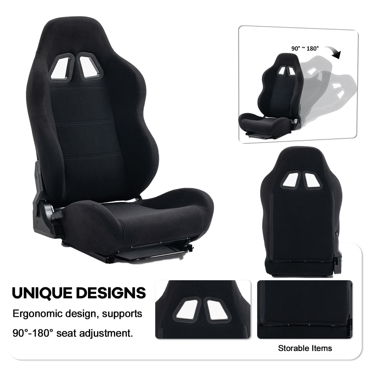 Anman Aluminum Profile Racing Simulator Cockpit with Triple Monitor Mount Black Seat, Fit for Logitech, for Thrustmaster, for Fanatec Direct Drive Steering Wheel,Multi Adjustable Universal cockpit