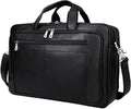 Augus Business Travel Briefcase Genuine Leather Duffel Bags for Men Laptop Bag fits 15.6 inches Laptop