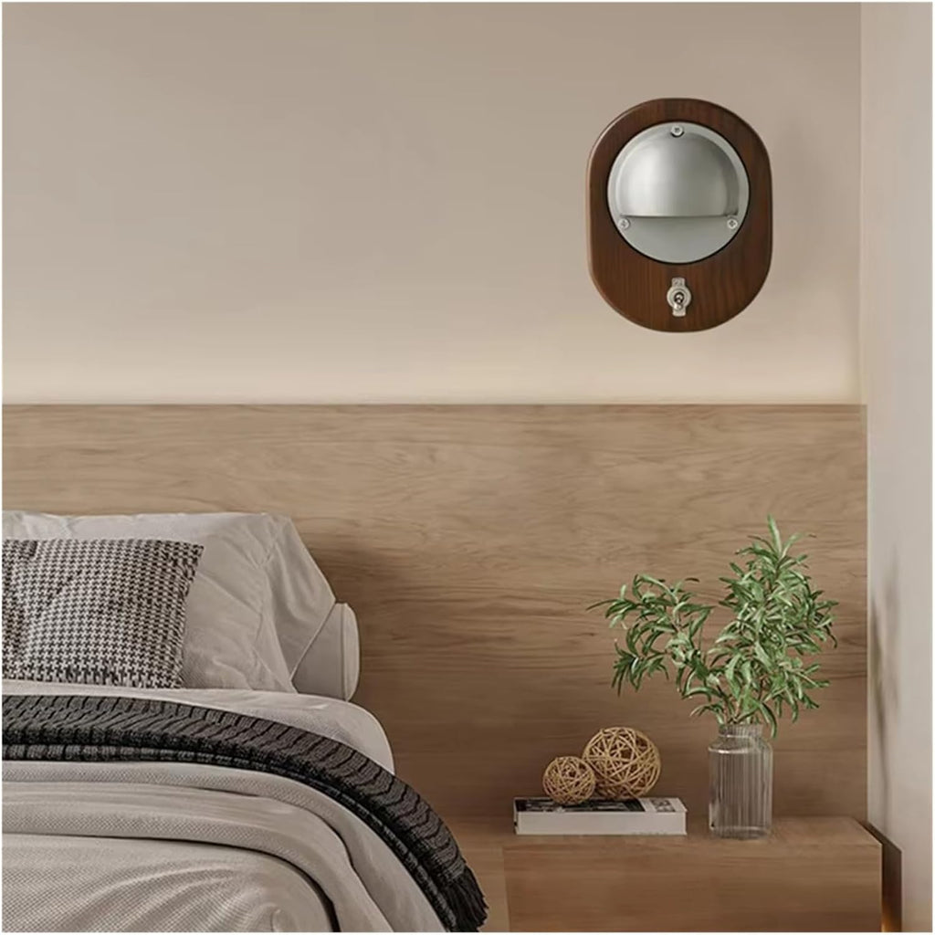 Brass Wall Light Wood Parlor Bedroom Dining Room Wall Lamp Gold Silver Copper Sconce,Bathroom