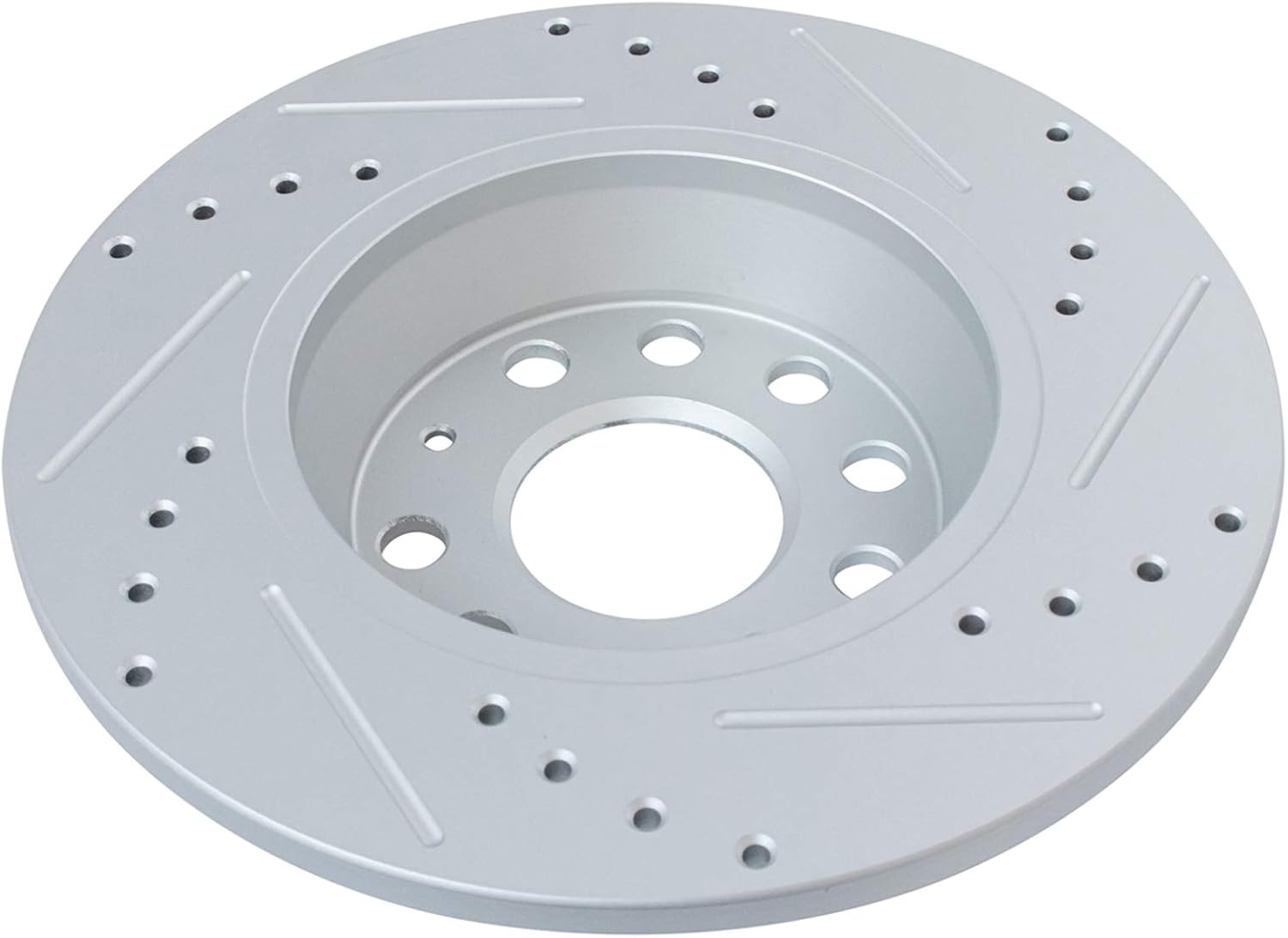 TRQ Performance Rear Brake Pad and Rotor Set Ceramic Drilled Slotted Coated Rotors Calipers Compatible with 2009-2016 Volkswagen CC 2009-2017 Tiguan 2010 Volkswagen Passat 2018 Tiguan Limited