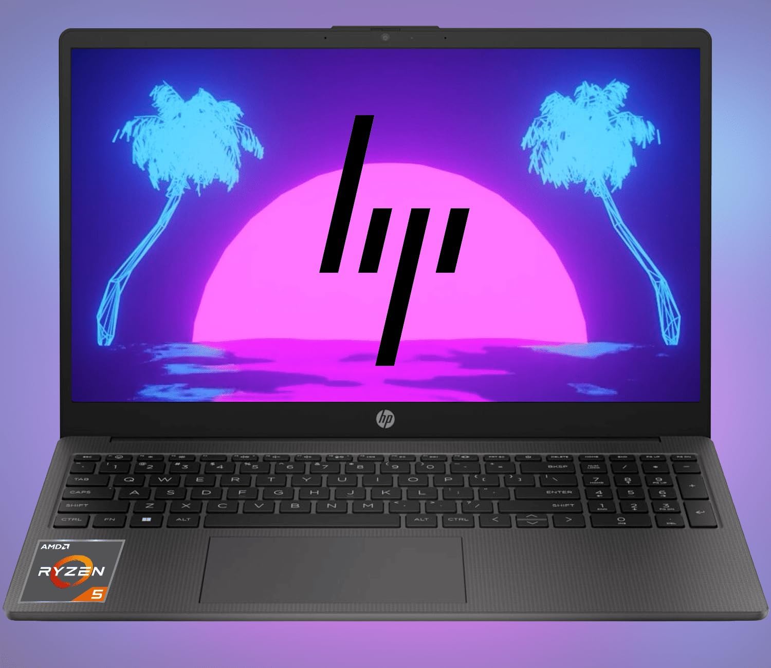 HP 255 G10 Laptop, 15.6' FHD Screen, Ryzen 5 7530U CPU, 16GB RAM, 1TB SSD, Windows 11 Pro, Anti-Glare Coating, HD Camera with Temporal Noise Reduction, Multitouch Gesture Support Touchpad