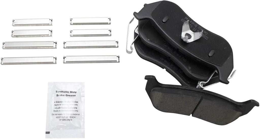 TRQ Rear Brake Pad and Rotor Set Ceramic Rotors Calipers Hoses Compatible with 2003-2005 Jeep Liberty