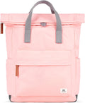 ORI LONDON Travel Backpack - Medium Nylon Rolltop Backpack for Men & Women with Multiple Pockets for Laptop, Phone, Keys, Wallet, Bottles - The Canfield, Punch, 16.5x11.8x4.7'