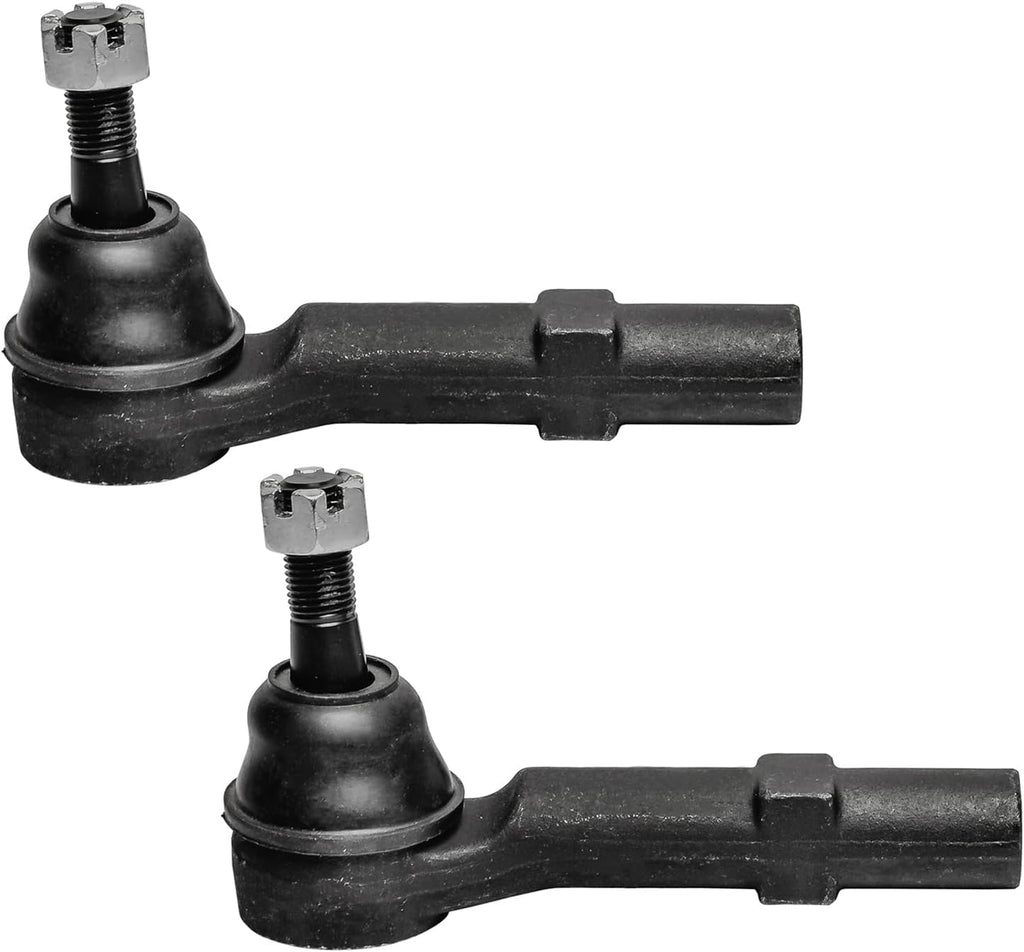 Detroit Axle - Front Brake Kit for Silverado Suburban Sierra 1500 GMC Yukon Chevy Tahoe Cadillac Escalade, Lower Ball Joints Outer Tie Rods Sway Bars Disc Brake Rotors Ceramic Brake Pads Replacement