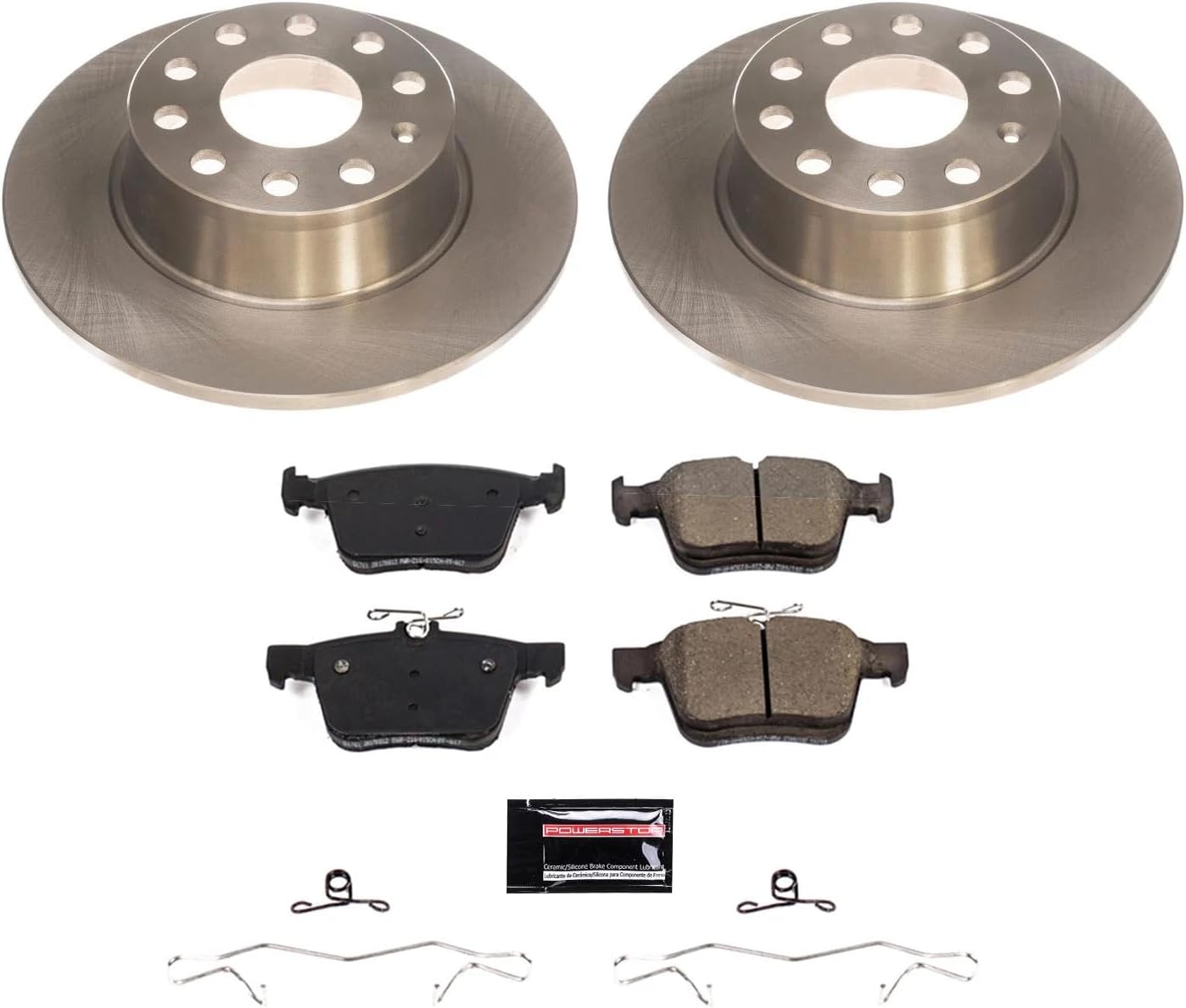 PowerStop Rear Brake Kit for Volkswagen Jetta 2019-24 | Volkswagen Taos 2022-24 - Z17 Ceramic Brake Pads & Disc Rotors Replacement, KOE8337