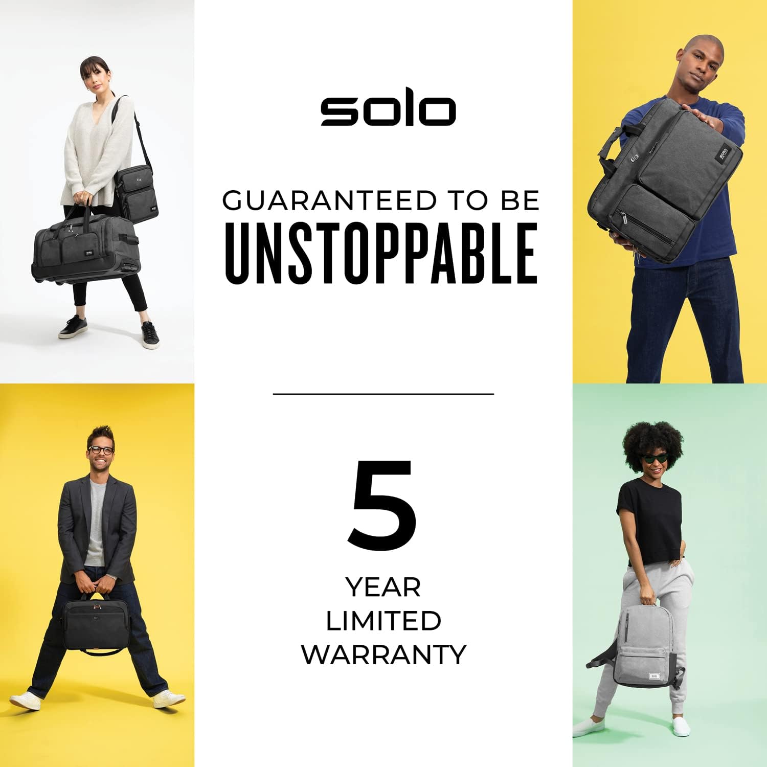 Solo New York Active Rolling Overnight Laptop Bag. Business Travel Rolling Overnighter Case for Women and Men. Fits up to 16 inch laptop - Black, 15' x 16' x 7' (TCC902-4/20)