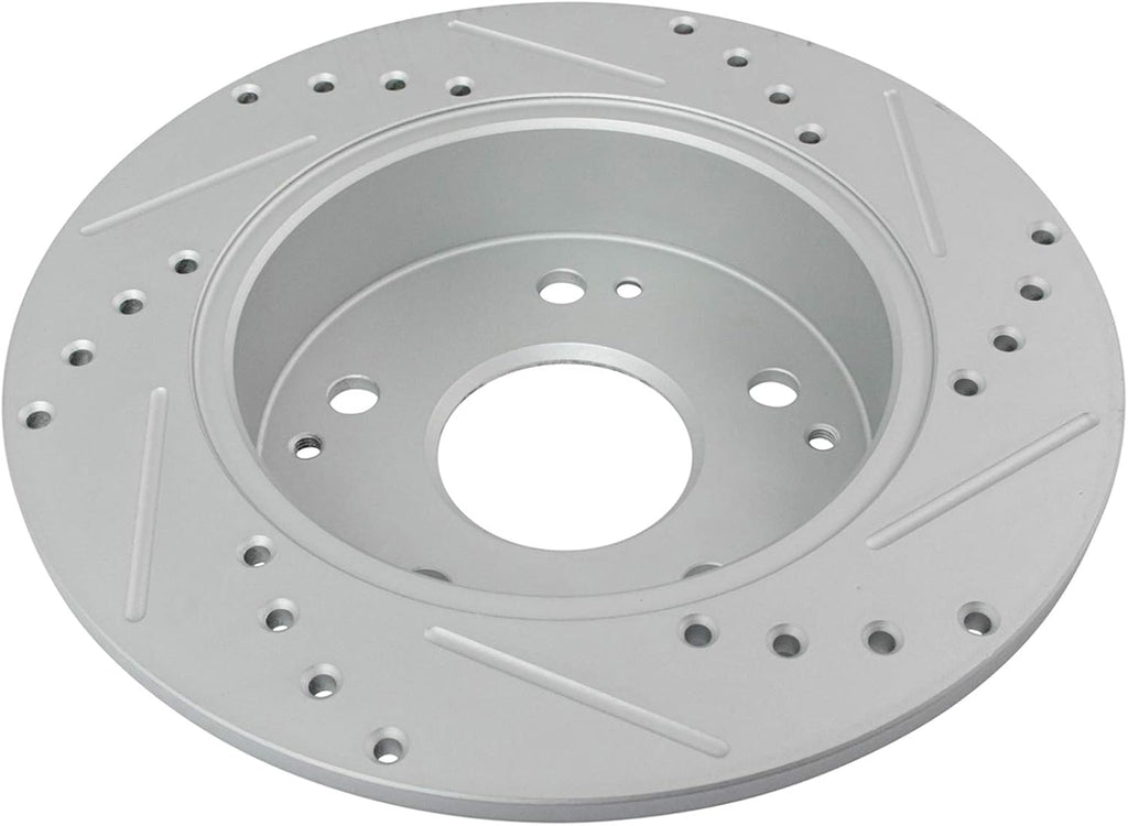 TRQ Performance Rear Brake Pad and Rotor Set Ceramic Solid Rotors Calipers Compatible with 1998-2002 Honda Accord