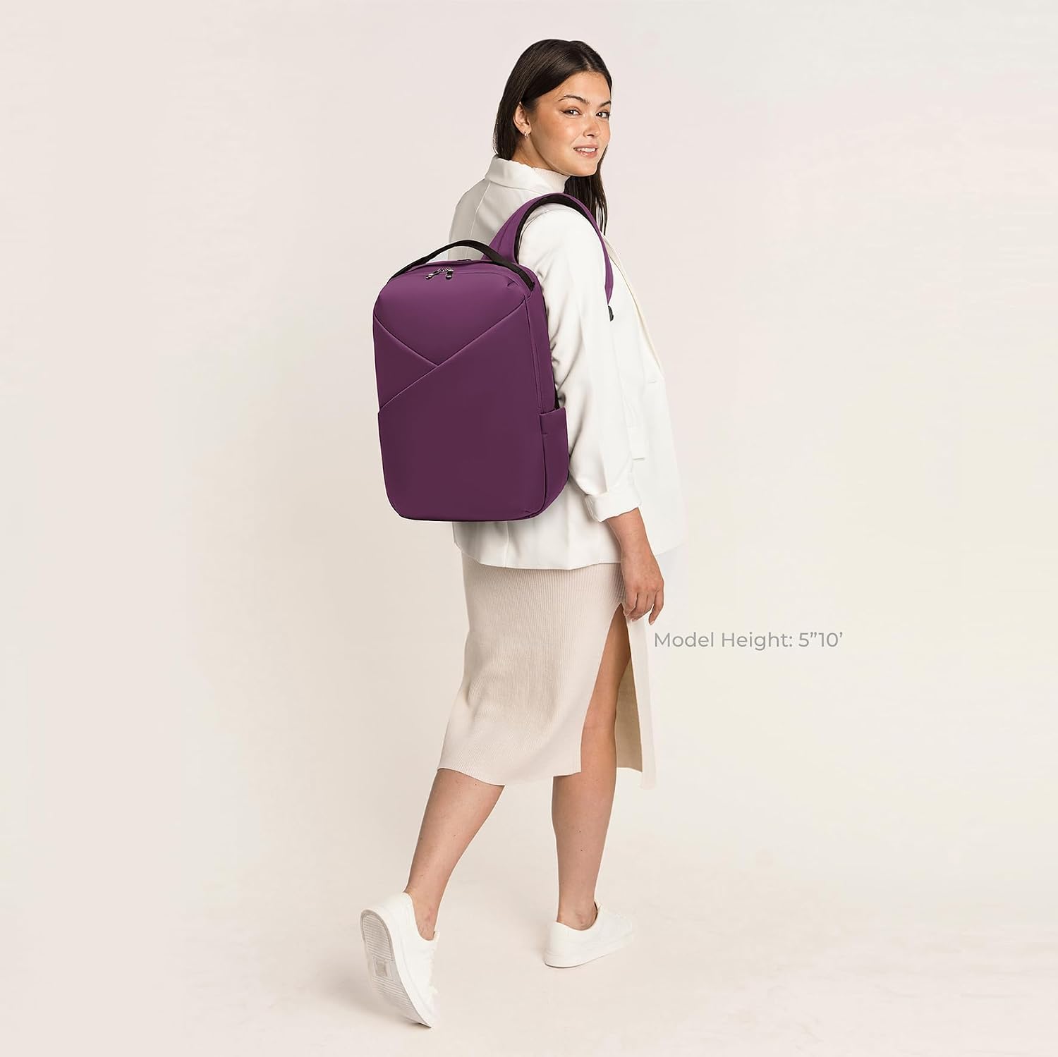 Lux & Nyx Origami Laptop Backpack for Work and Travel - Fits 16' MacBook Pro - Lightweight Business Bag - Men and Women (Wine)