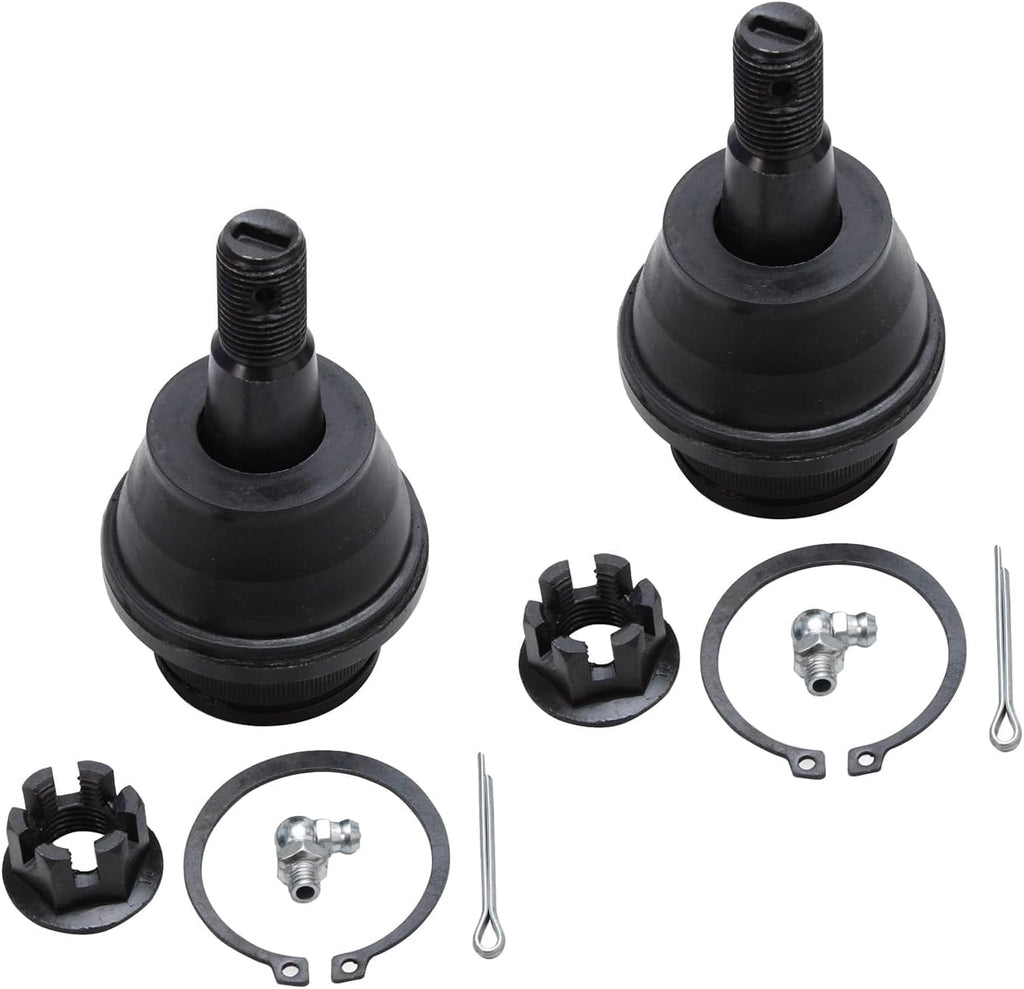 Detroit Axle - Front Brake Kit for Silverado Suburban Sierra 1500 GMC Yukon Chevy Tahoe Cadillac Escalade, Lower Ball Joints Outer Tie Rods Sway Bars Disc Brake Rotors Ceramic Brake Pads Replacement