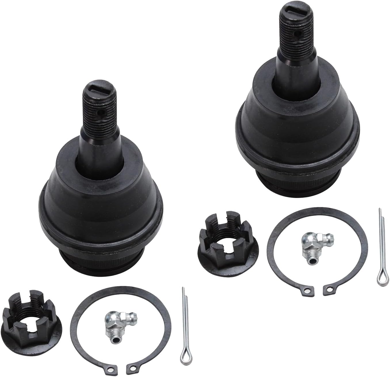 Detroit Axle - Front Brake Kit for Silverado Suburban Sierra 1500 GMC Yukon Chevy Tahoe Cadillac Escalade, Lower Ball Joints Outer Tie Rods Sway Bars Disc Brake Rotors Ceramic Brake Pads Replacement