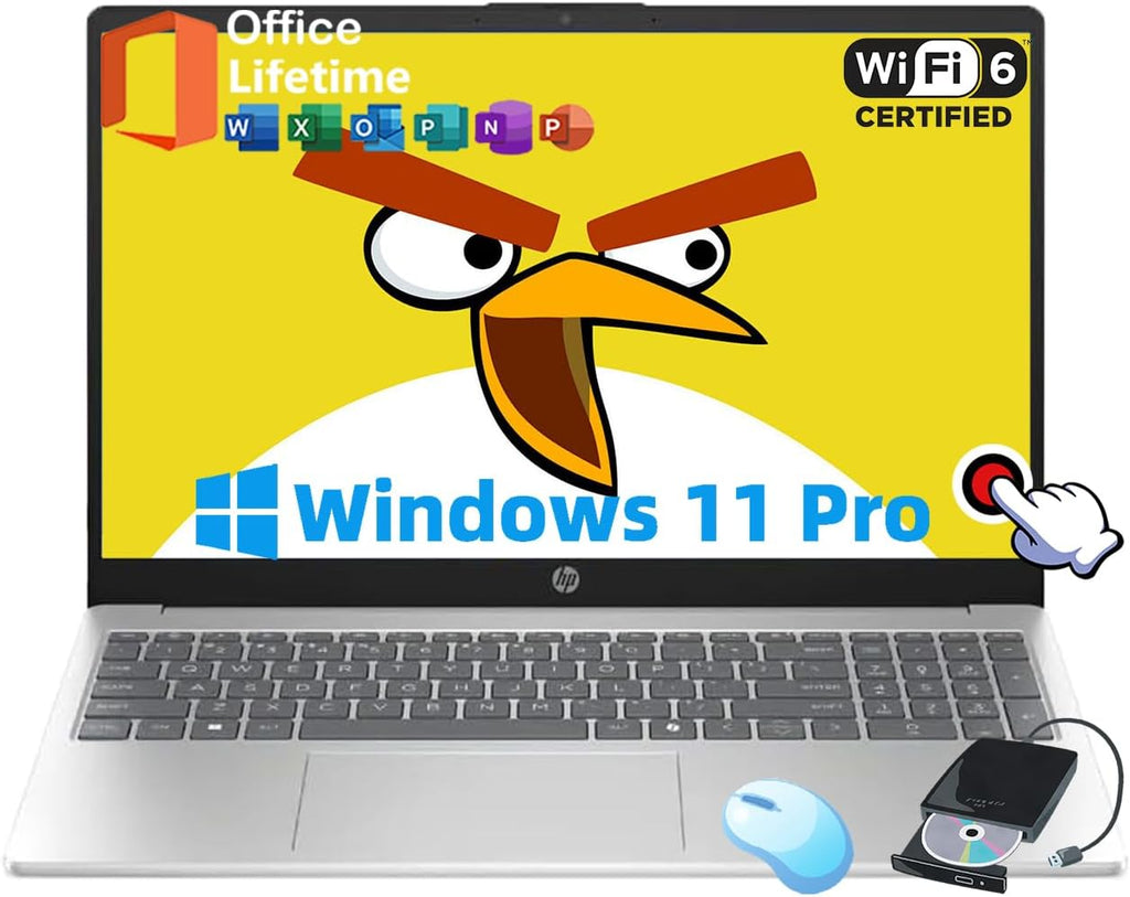 HP Flagship 15.6 Touchscreen Laptop Computer for Business & Student, MS Office Lifetime, Win 11 Pro, Intel i3 1315U, AI Copilot, HD Touch Display, Wi-Fi 6, Long Battery Life, 32GB RAM, 1TB SSD
