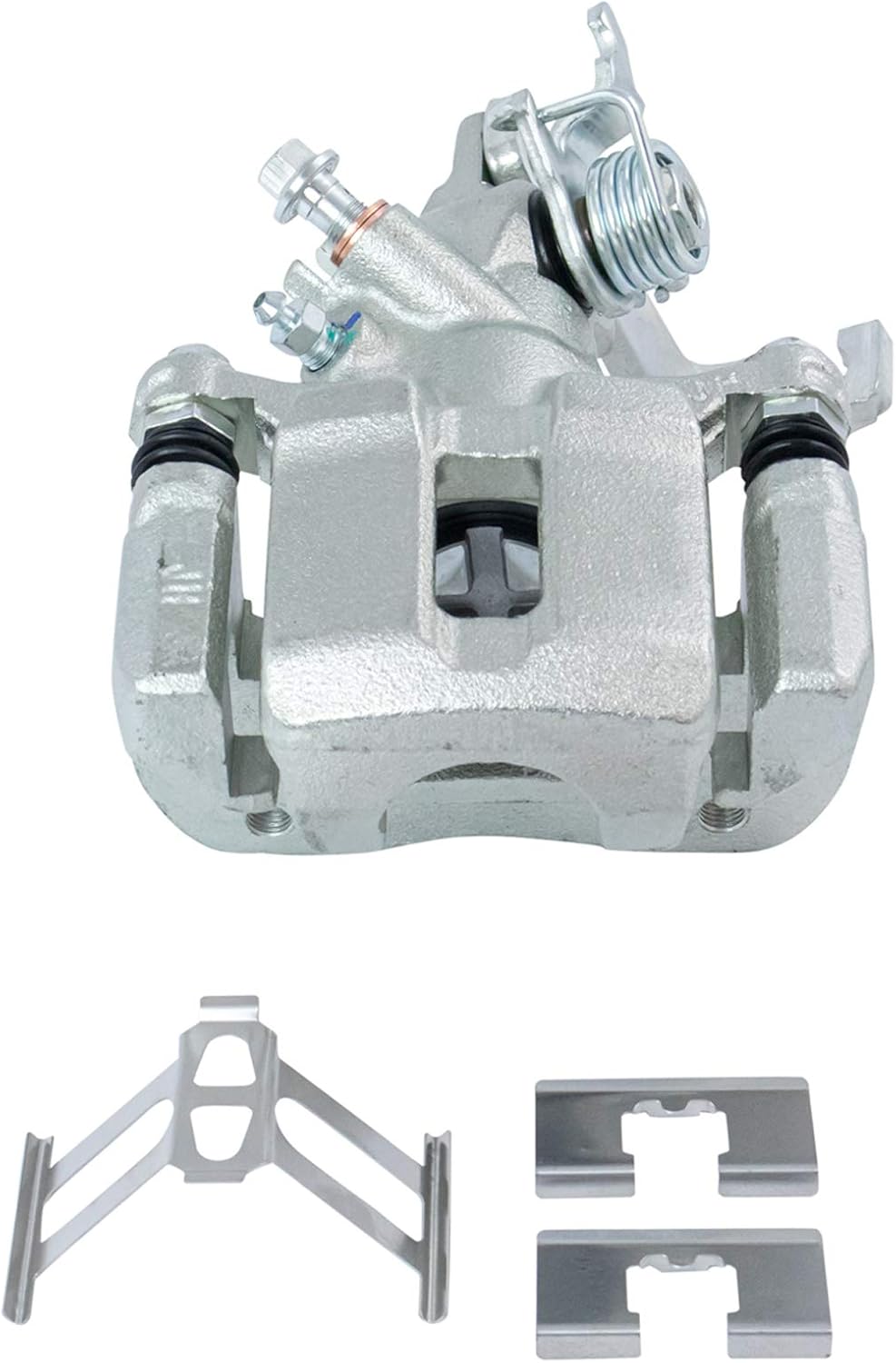TRQ Performance Rear Brake Pad and Rotor Set Ceramic Solid G Coated Rotors Calipers Compatible with 1998-2002 Honda Accord