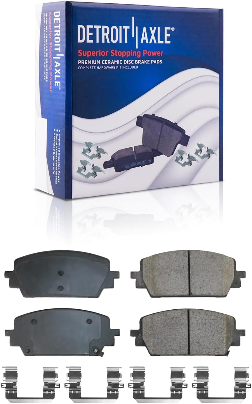 Detroit Axle - 2.5L Front Brake Kit for 2021-2024 Genesis G80, 2022-2025 GV70, Disc Brakes Rotors Ceramic Brake Pads with Hardware Replacement: 13.58' inch Rotors