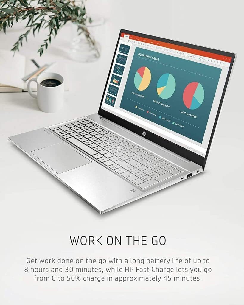 HP Newest Pavilion Laptop, 15.6' Full HD Touchscreen, AMD Ryzen 7 5825U Processor, 16GB RAM, 1TB SSD, Backlit Keyboard, Wi-Fi 6, HDMI, Bluetooth, Windows 11 Home, Silver