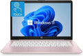 HP 14' HD Touchscreen Laptop, Windows 11, Intel Celeron Dual-Core Processor Up to 2.60GHz, 4GB RAM, 64GB SSD, Webcam, Dale Pink (Renewed)