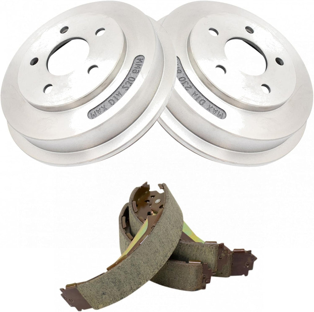 TRQ Rear Brake Shoe Drum Kit Compatible with 09-10 Chevrolet Cobalt 10-11 HHR 09 Pontiac G5