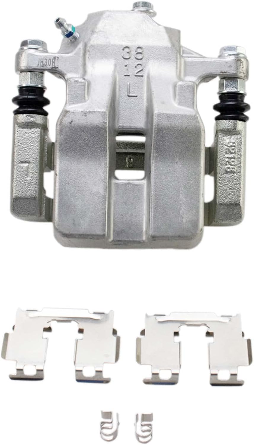 TRQ Performance Rear Brake Pad and Rotor Set Ceramic Drilled Slotted Coated Rotors Calipers Compatible with 2012-2018 Toyota RAV4
