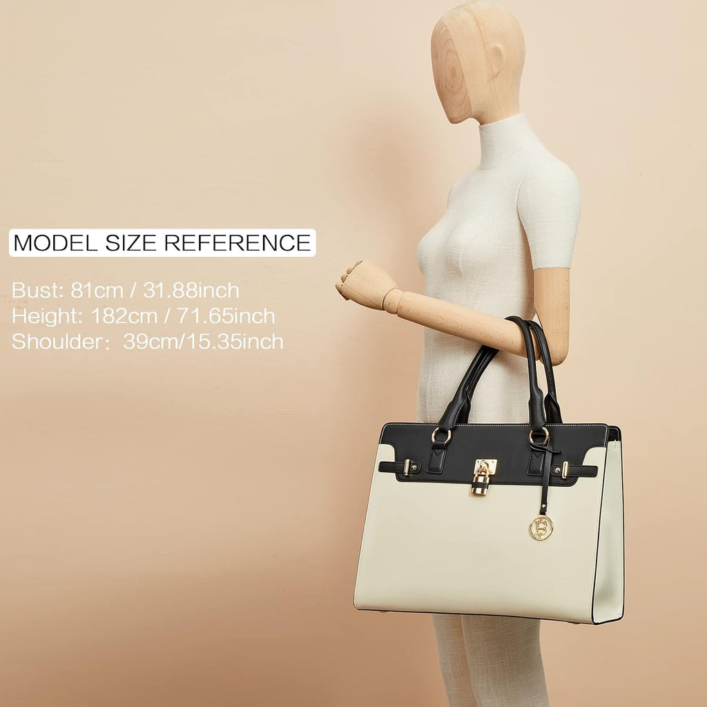 BOSTANTEN Briefcase for Women 15.6 inch Leather Laptop Bag Vintage Slim Lawyer Business Bag Stylish Work Purse