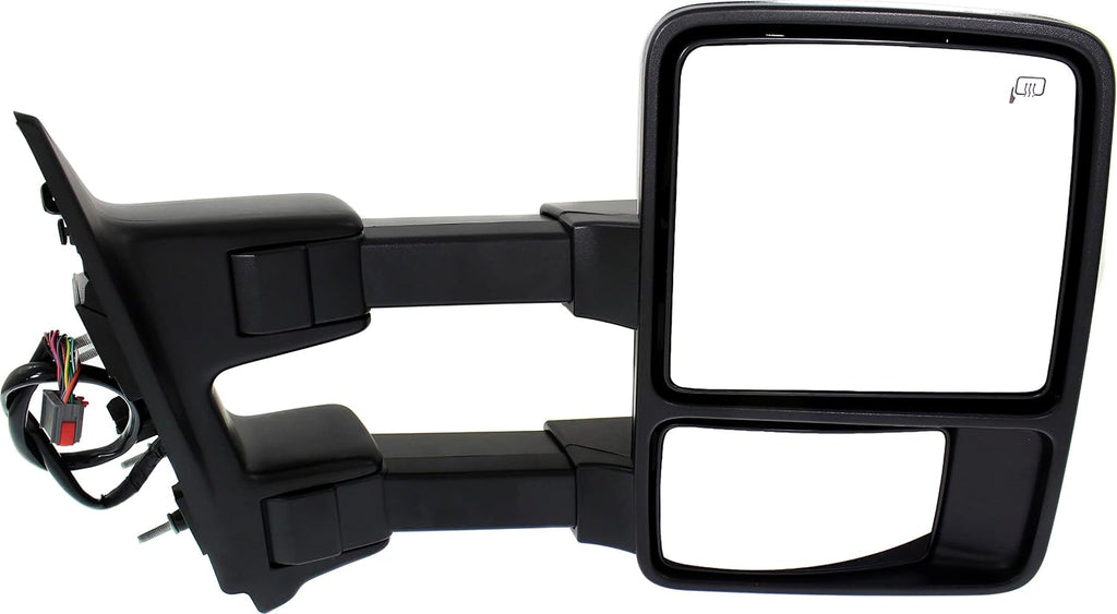 Kool Vue Blind Spot Mirror For Ford F-250 Super Duty 2010, F-350, F-450, F-550 Crew Cab Passenger Side, Heated Power Folding Tow Mirrors