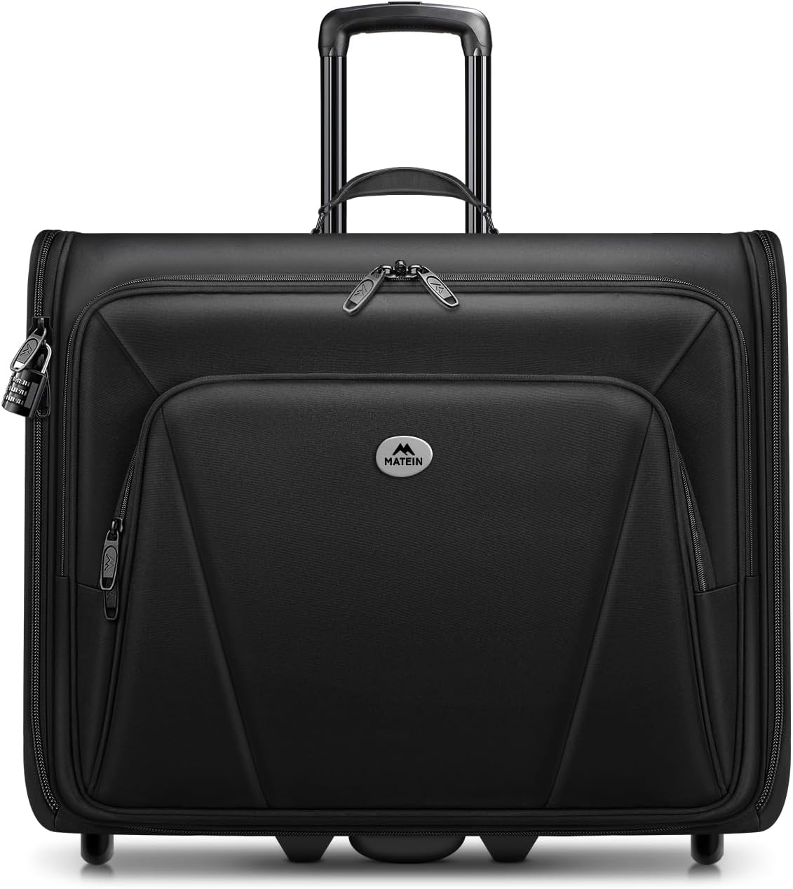 MATEIN Rolling Garment Bag with 2 Packing Cubes, Large Check-in Travel Garment Bags with 17.3 Inch Laptop Compartment, Wrinkle Free Wheeled Business Softside Suitcase Luggage for Men and Women, Black