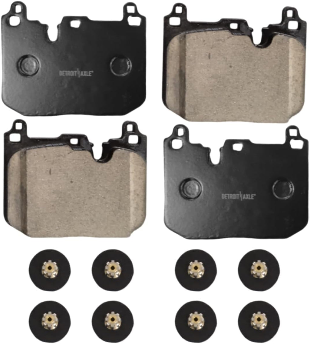 Detroit Axle - Front Brake Kit for 15-23 Mini Cooper 17-19 Cooper Clubman 18-20 Cooper Countryman, Disc Brake Rotors Ceramic Brakes Pads with Hardware Replacement: 13.19' inch Rotors