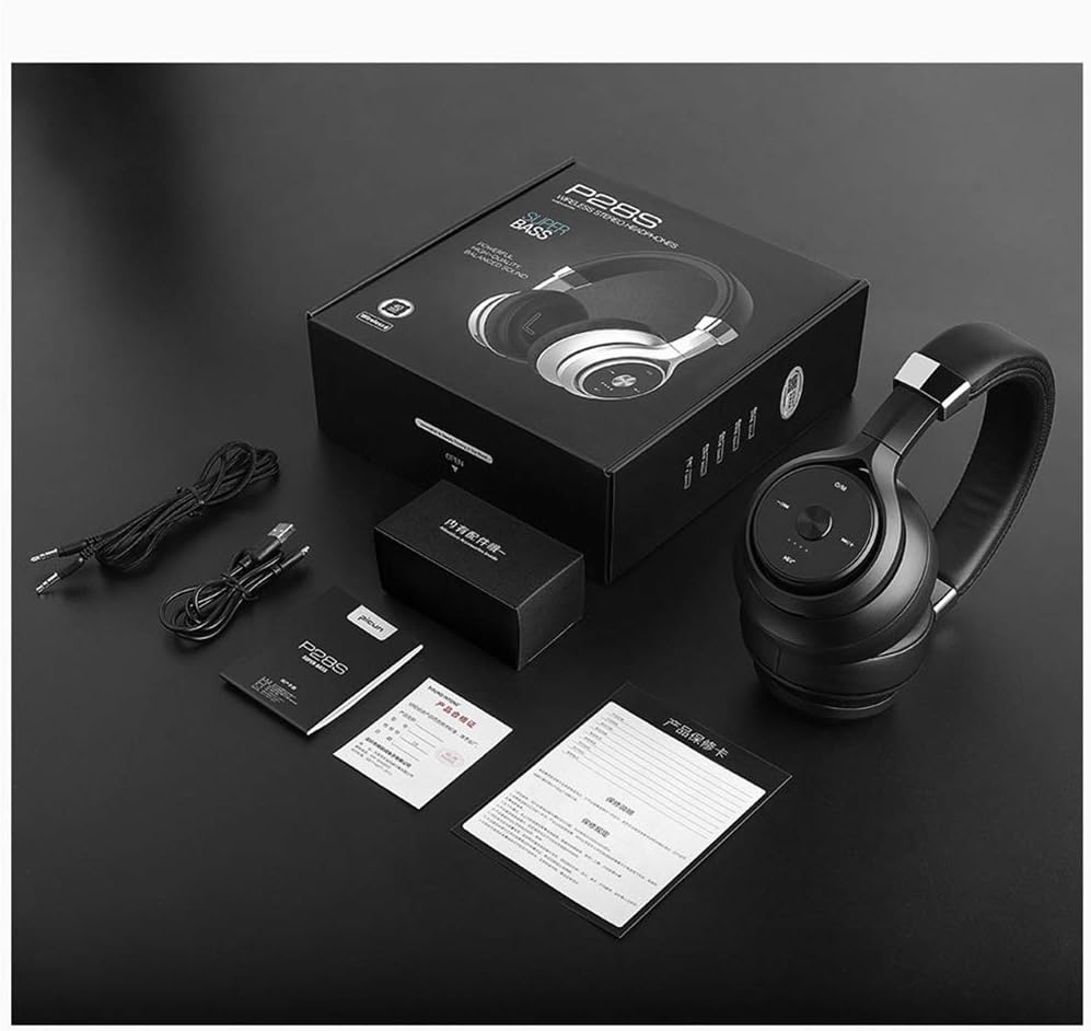 Bluetooth Wireless Headphones with Microphone Foldable Over Ear Bluetooth Soft Memory-Protein Earmuffs 5.0 Headset for Mobile Phone PC,Brown