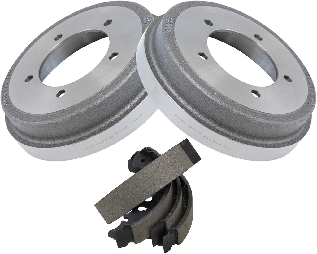 TRQ Rear Brake Shoe & Drum Kit Set Compatible with Chevy Tracker Suzuki Grand Vitara
