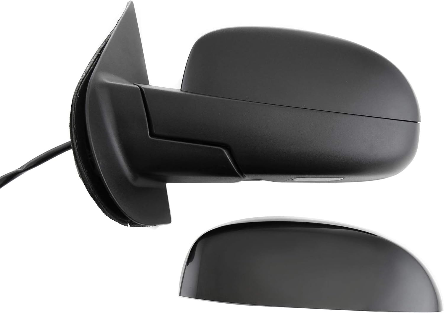 Kool Vue Left Power Heated Mirror for Chevrolet Silverado 1500 GMC Sierra 1500 2007-2013 Power Fold With Signal Light & Puddle Lamp; Without Blind Spot Monitor, Memory & Auto-Dim with 2 Caps New Body