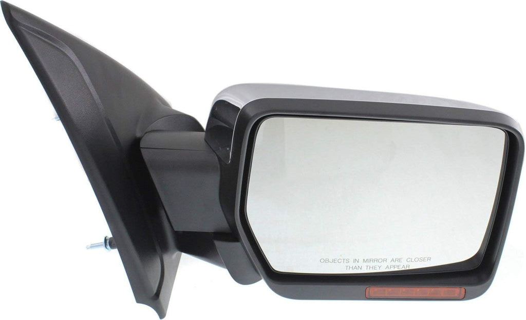 Kool Vue Passenger Side Power Heated Mirror for Ford F-150 2011-2014 Power Fold With Signal Light, Memory & Puddle Lamp; Without Blind Spot Monitor Chrome