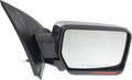 Kool Vue Passenger Side Power Heated Mirror for Ford F-150 2011-2014 Power Fold With Signal Light, Memory & Puddle Lamp; Without Blind Spot Monitor Chrome