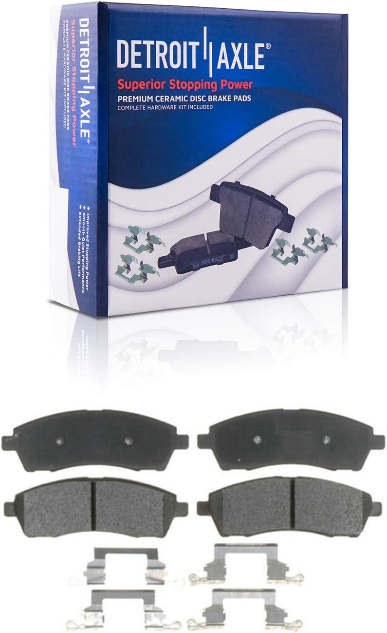 Detroit Axle - Rear Brake Kit for 00-04 Ford F-250 Super Duty F-350, 00-05 Excursion, Disc Brake Rotors Ceramic Brake Pads Brake Caliper 2000 2001 2002 2003 2004 2005 Replacement