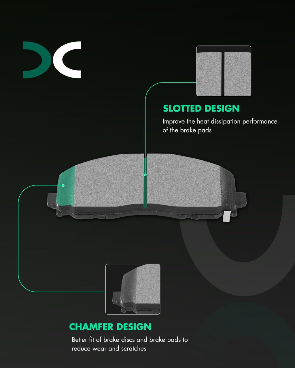 SCITOO Disc Brake Pads and Rotors Front 12.99' Rotors Replacement For Chrysler For Pacifica│For Voyager│For Town & Country,For Dodge For Grand Caravan│For Journey,For Ram For C/V, 5/Lugs Brake Kits