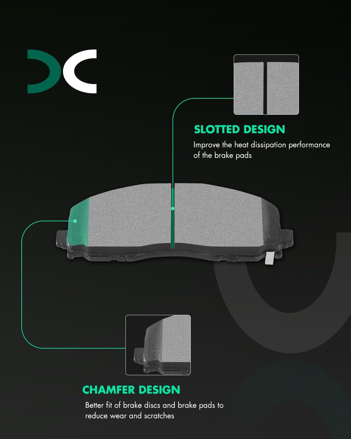 SCITOO Disc Brake Pads and Rotors Front 12.99' Rotors Replacement For Chrysler For Pacifica│For Voyager│For Town & Country,For Dodge For Grand Caravan│For Journey,For Ram For C/V, 5/Lugs Brake Kits
