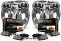 PowerStop Front and Rear Brake & Caliper Kit for Cadillac Escalade 2002-06 |Escalade ESV 2003-06 |Escalade EXT 2002-06 - Ceramic Brake Pads + Calipers + Disc Rotors Replacement, KCOE2015