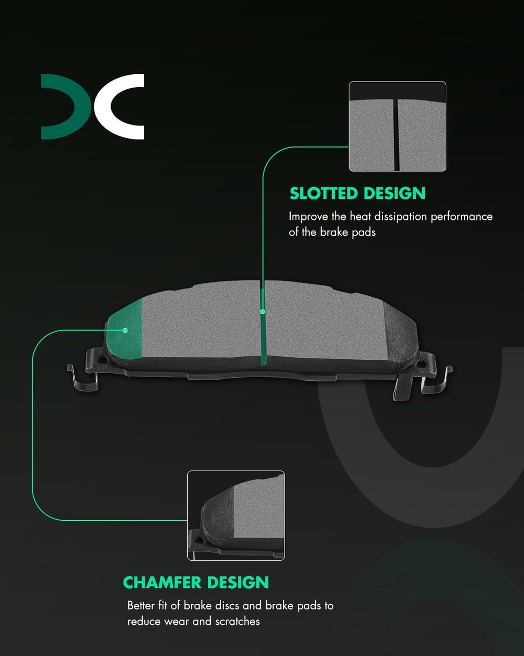 SCITOO Disc Brake Pads and Rotors Front 12.8' Rotors Replacement For Buick For Enclave,For Chevy For Traverse,For GMC For Acadia Limited,For GMC For Acadia,For Saturn For Outlook, 6/Lugs Brake Kits