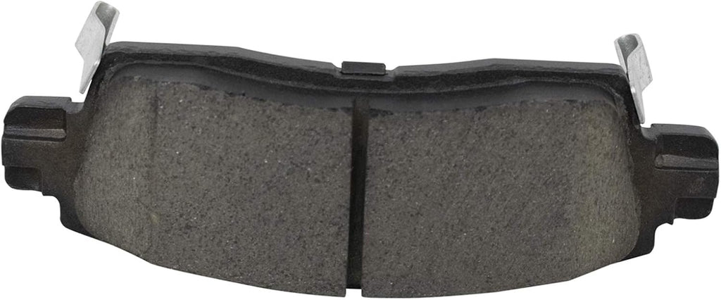 TRQ Performance Rear Brake Pad and Rotor Set Ceramic Drilled Slotted Coated Rotors Calipers Compatible with 09-17 Chevrolet Traverse 07-16 GMC Acadia 08-16 Buick Enclave 07-10 Saturn Outlook